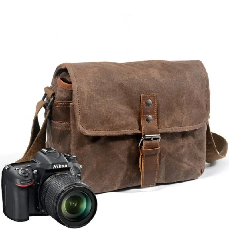 Retro Waterproof Canvas Camera Messenger Bag