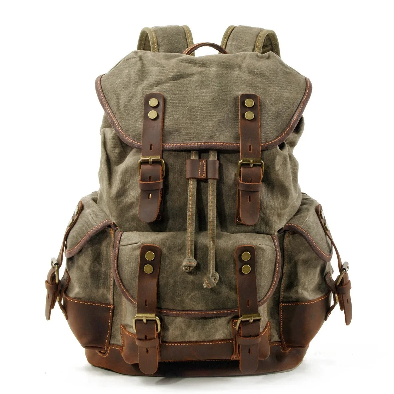 Explorer Leather & Canvas Travel Backpack